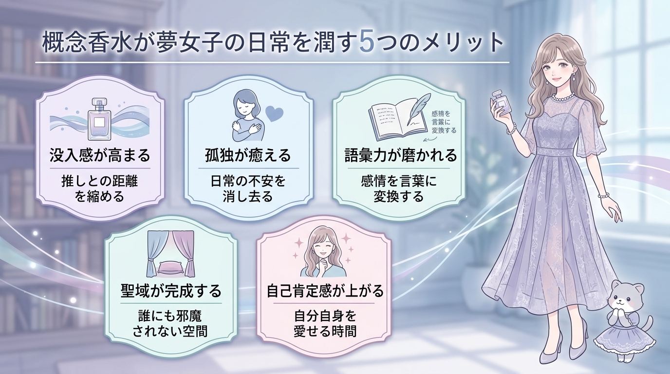 概念香水が夢女子の日常を潤す5つのメリット