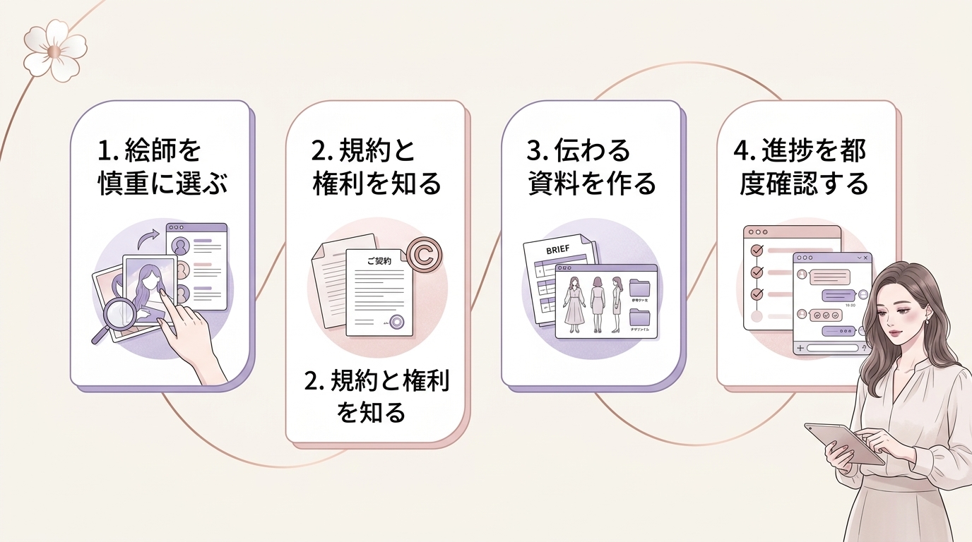 失敗しない夢絵オーダーのための具体的な依頼手順