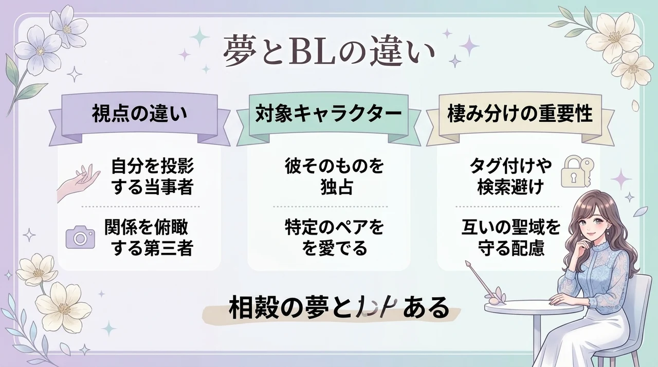 夢小説とBL小説の違いとは？腐女子との棲み分けを整理